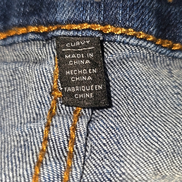 WHBM White House Black Market curvy skinny jeans medium wash 14 - Picture 7 of 12